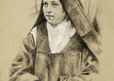 <li>Titre: Sainte Thérèse de Lisieux</li><li>Médium: Technique mixte</li><li>Dimension: 21 1/2 x 15 1/2 </li><li> Disponible </li></ul><p>